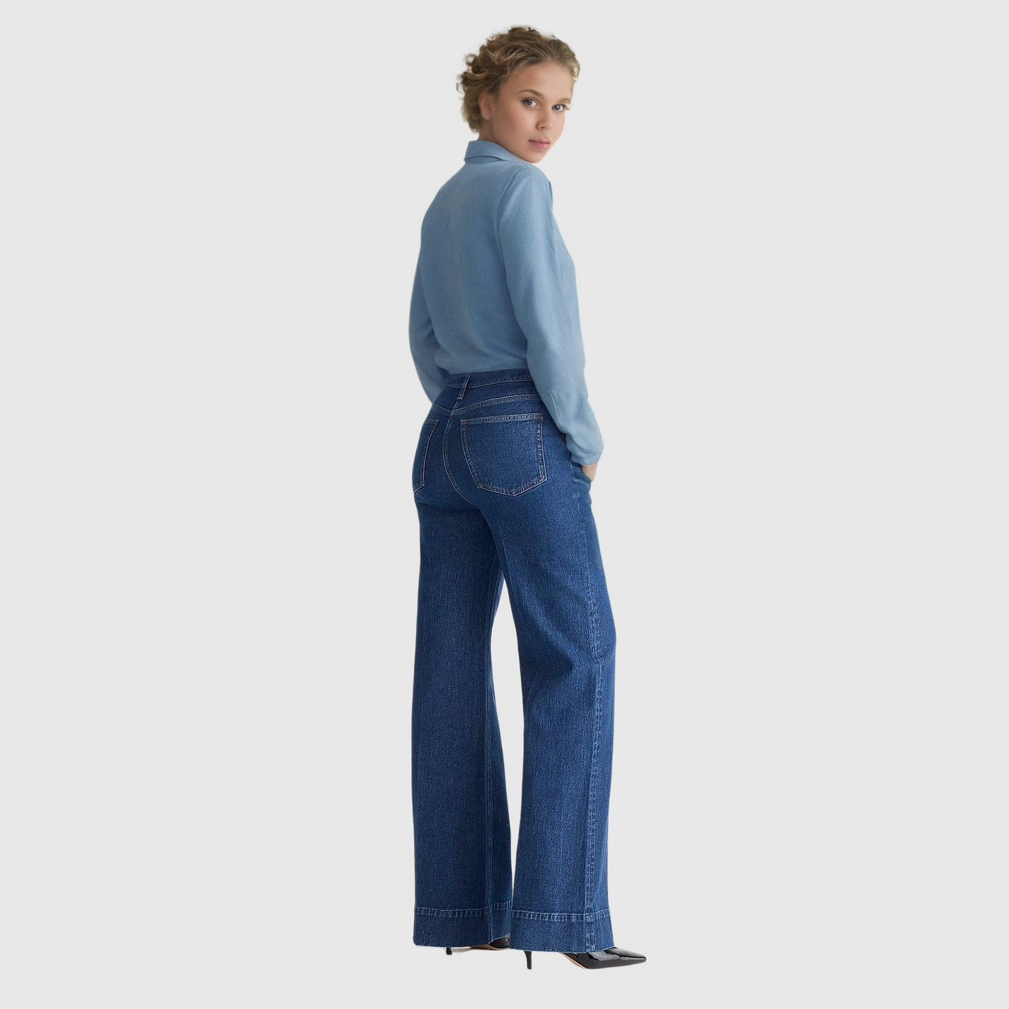 Tall Leg Denim Trousers (Buy 2 Free Shipping)