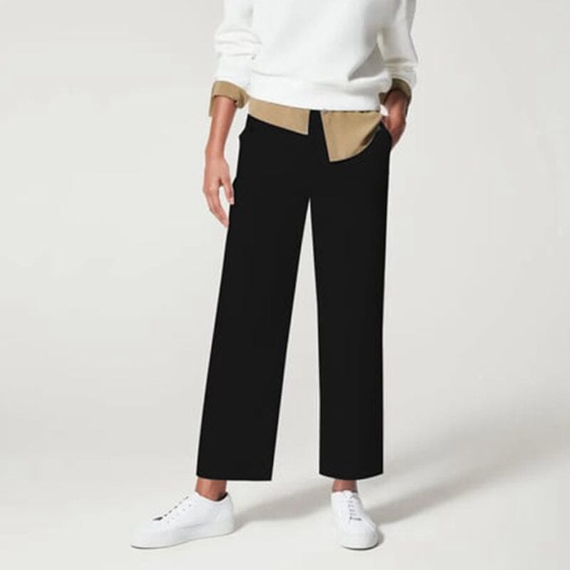Women Stretch Twill Cropped Wide Leg Pant-(BUY 2 FREE SHIPPING)