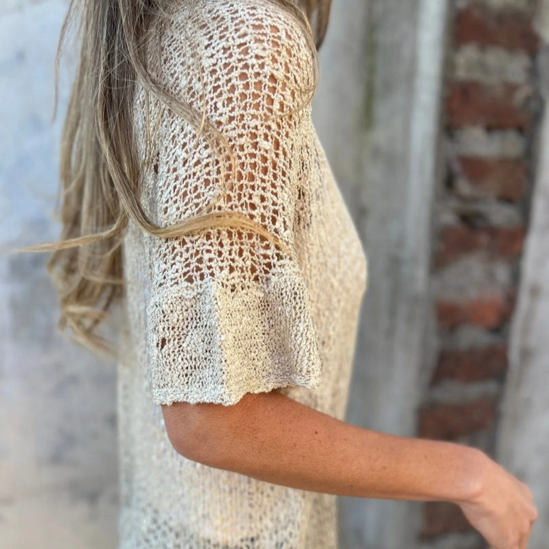 Knitted hollow cardigan