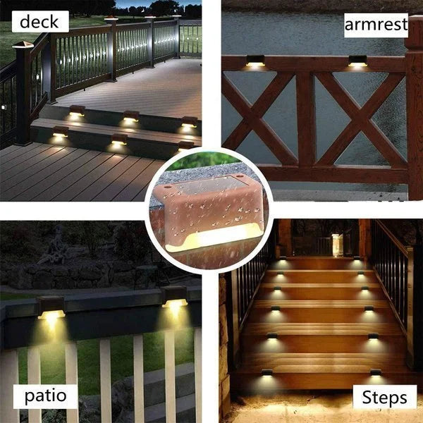 LED Solar Lamp Path Staircase Outdoor Waterproof Wall Light-BUY MORE SAVE MORE