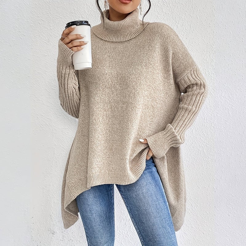 Women’s Fashion Solid Color Turtleneck Sweater👗