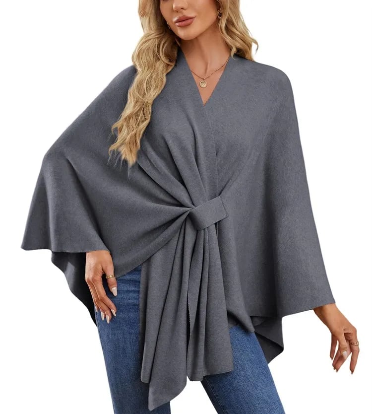 Autumn Women's Elegant Shawl Wraps Soft Open Front Poncho Sweater(Buy 2 Free Shipping)