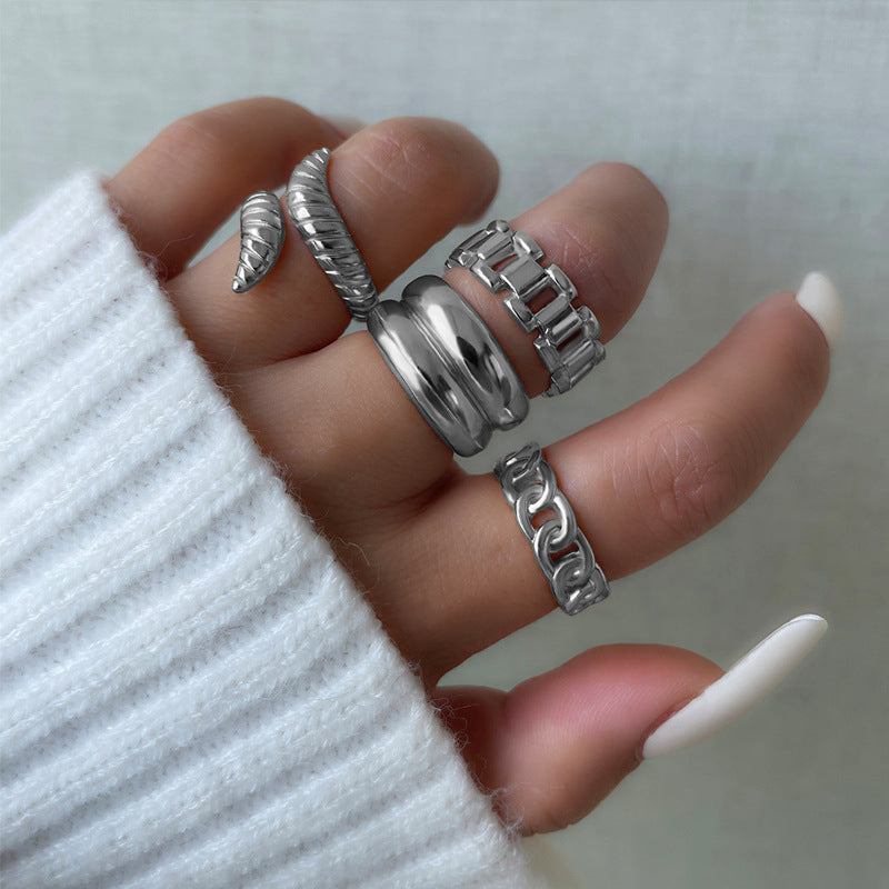 Vintage Snake Ring Set