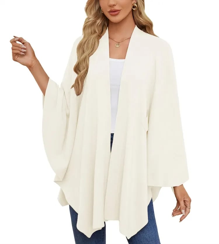 Autumn Women's Elegant Shawl Wraps Soft Open Front Poncho Sweater(Buy 2 Free Shipping)