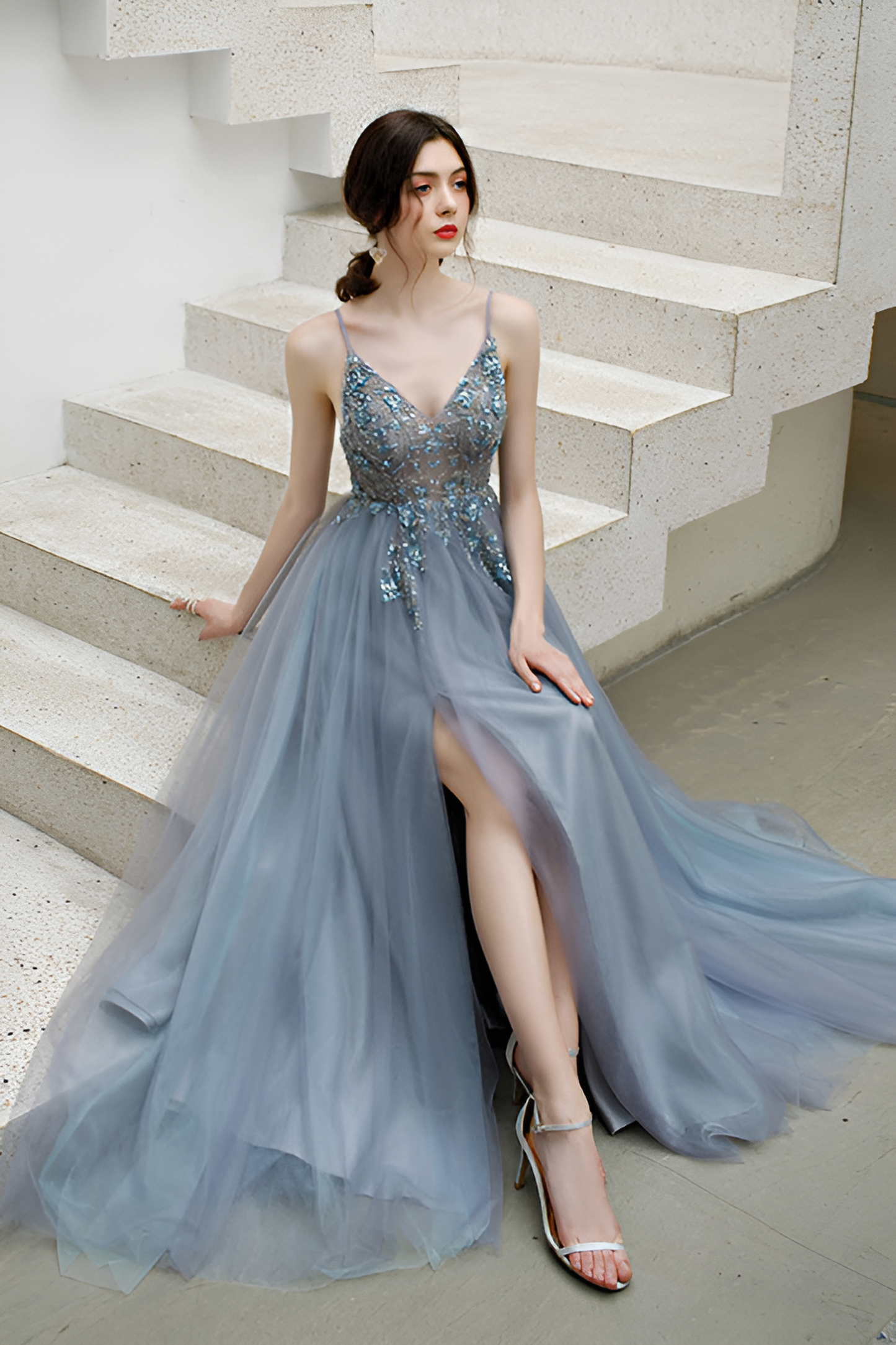 acelimosf™-Forest style small fresh dreamy temperament evening dress