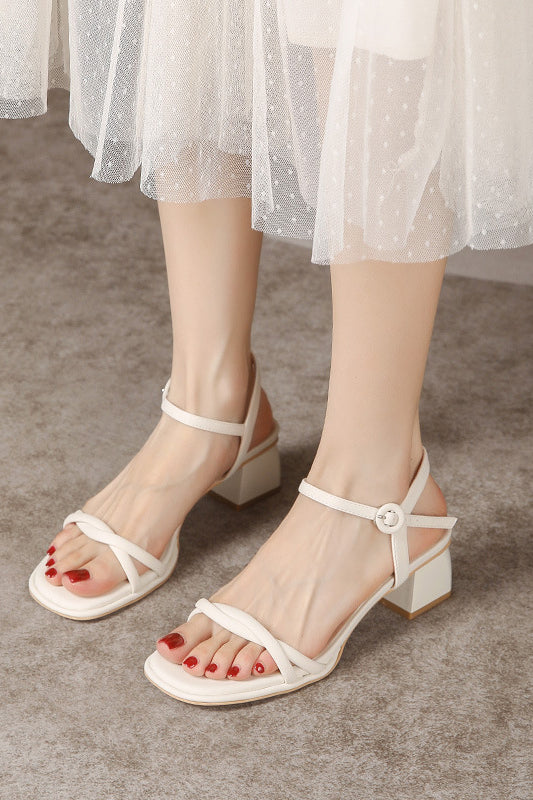 acelimosf™-Low-heeled casual outer wear simple and versatile thick-heeled sandals