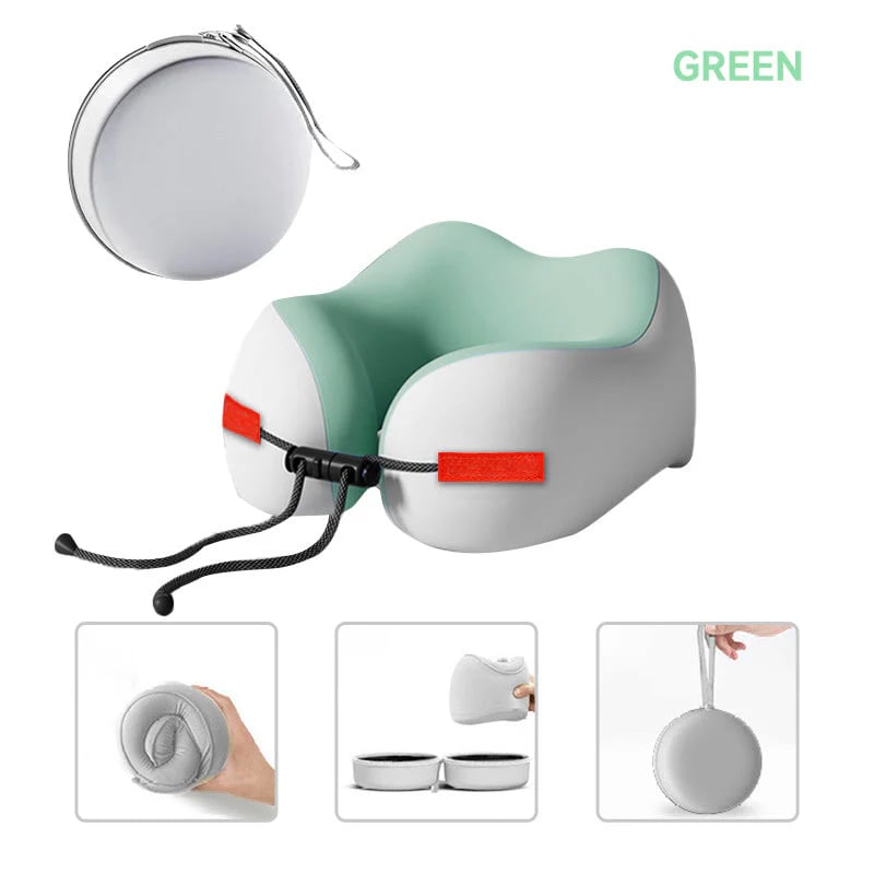 🎁 Ergonomic Memory Foam U-Shaped Travel Neck Pillow