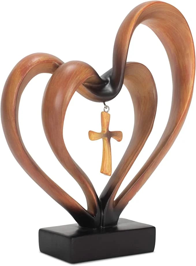 Easter Jesus Entwined Hearts Cross