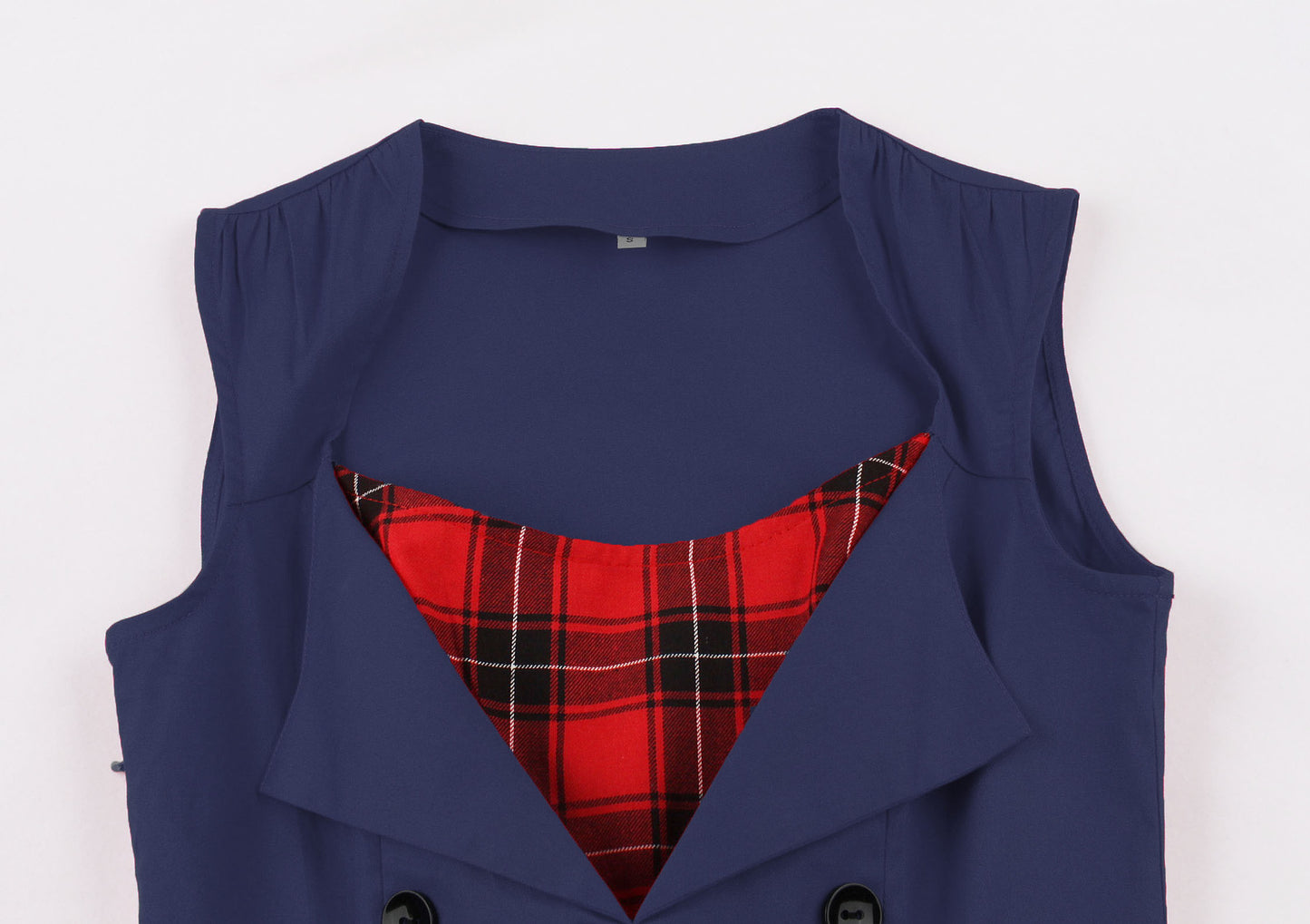 acelimosf™-Sleeveless simple plaid retro dress