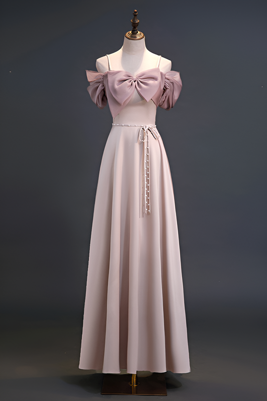 acelimosf™-Bridesmaid dress satin pink sister dress bridesmaid group dress