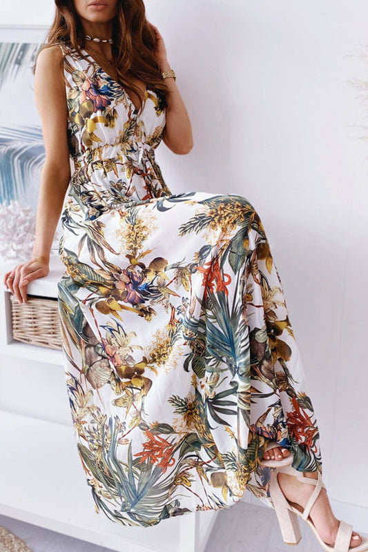 acelimosf™-Fashion Sweet Print V Neck A Line Dresses