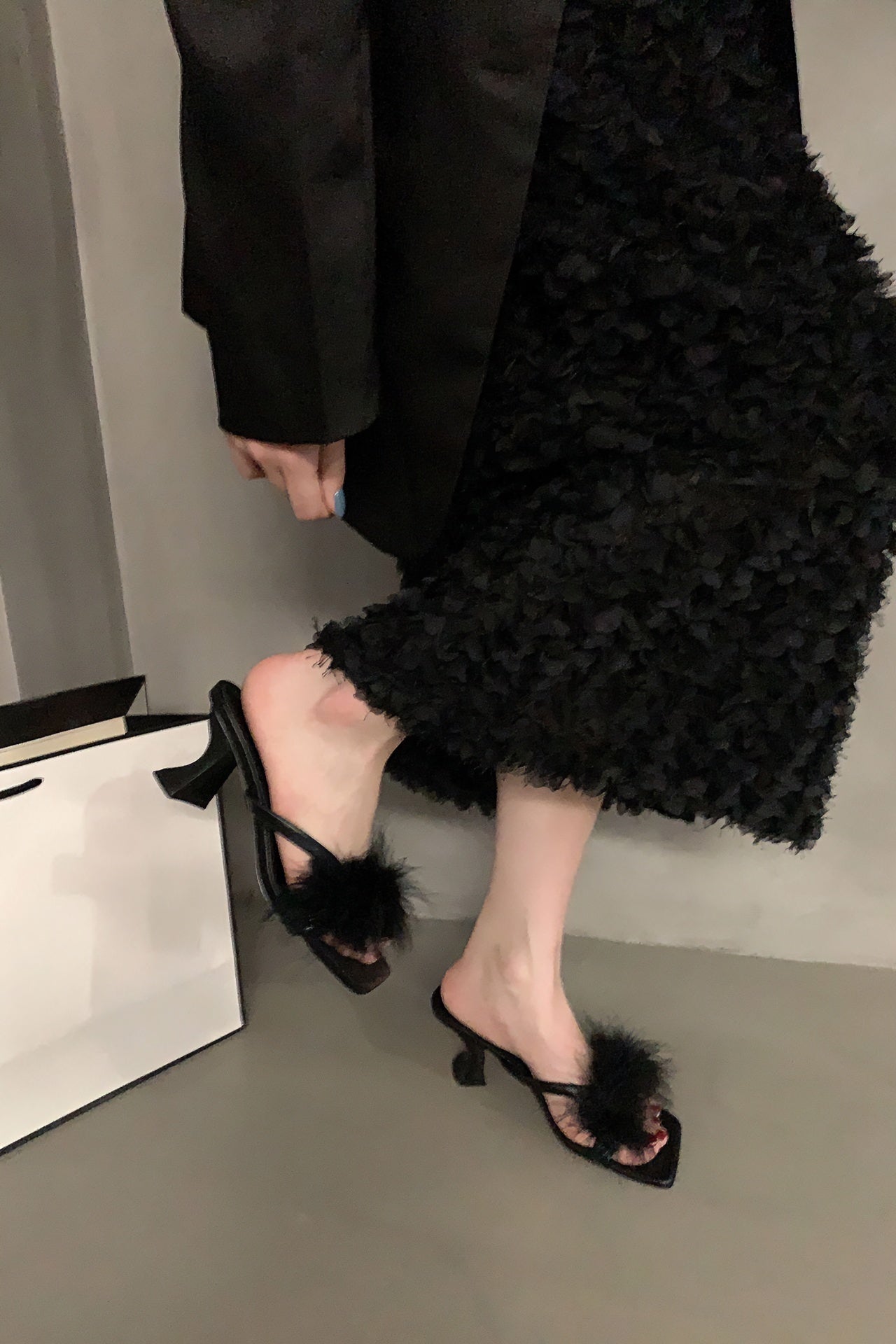 acelimosf™-New high heel furry sandals