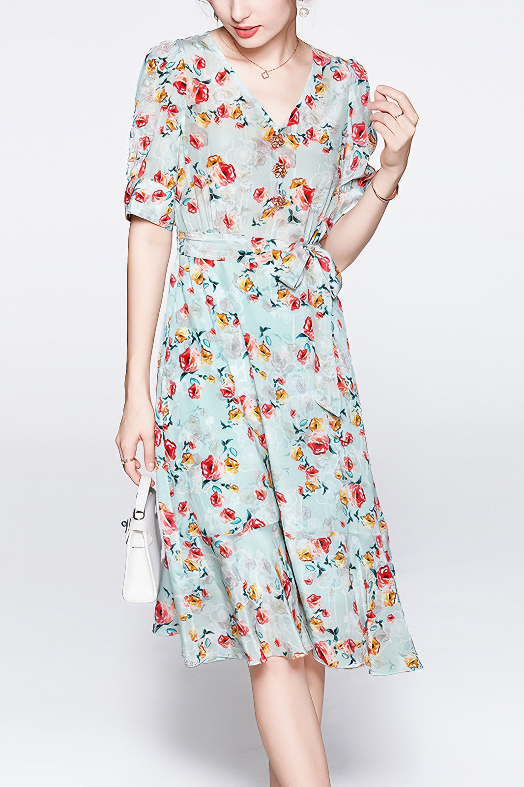 acelimosf™-French style new floral dress