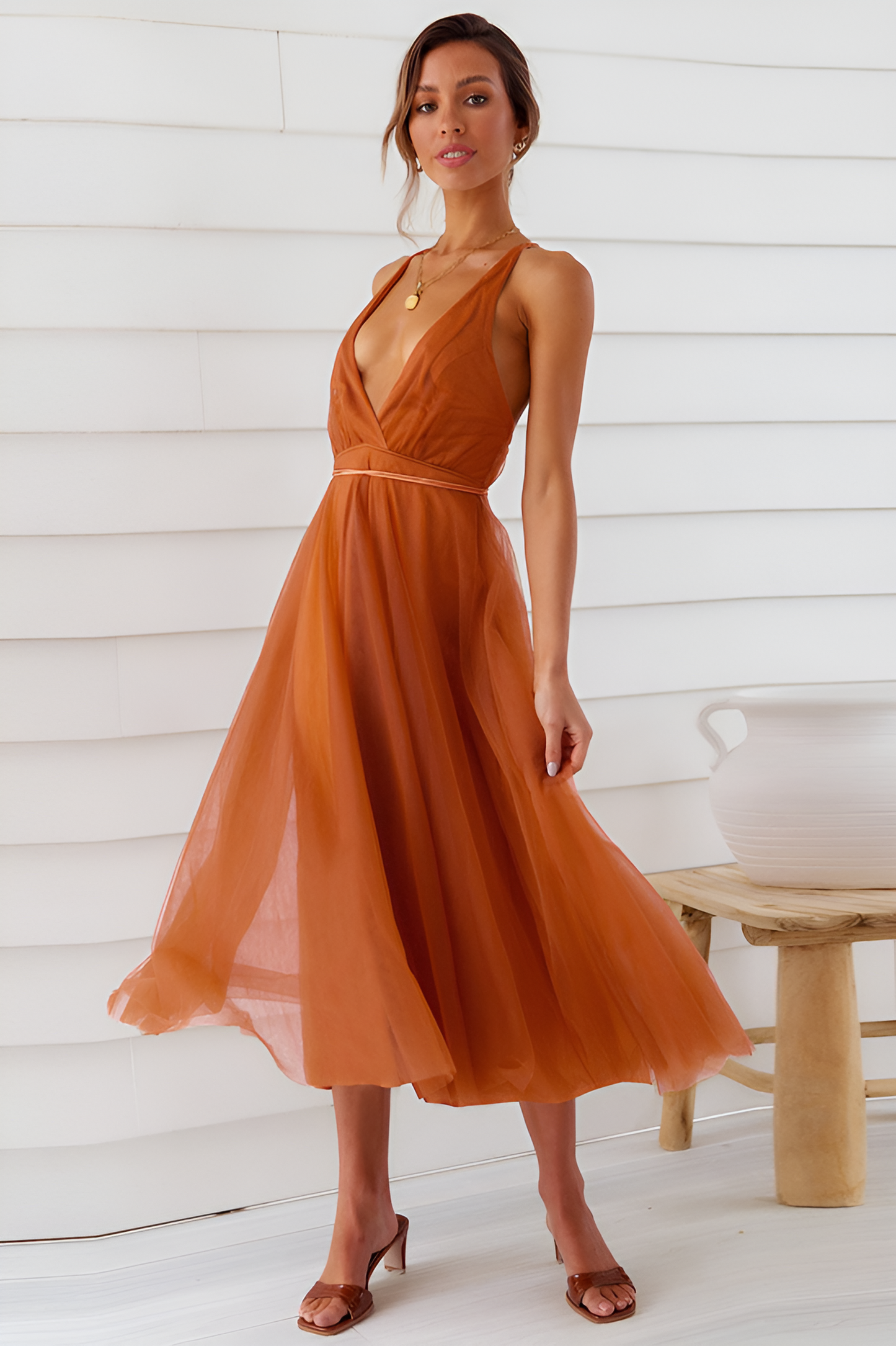 acelimosf™-Sexy mesh flowing dress bridesmaid dress