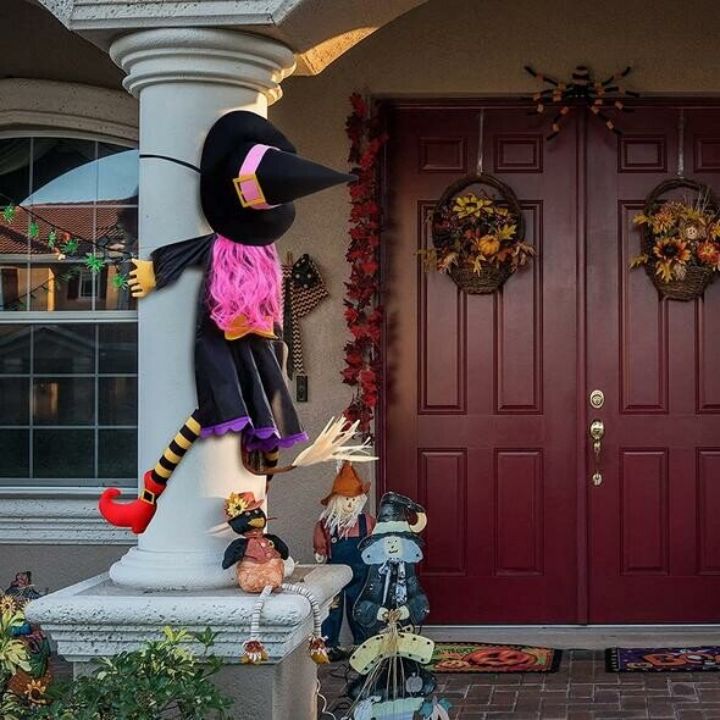 Large Crashing Witch Halloween Decorations