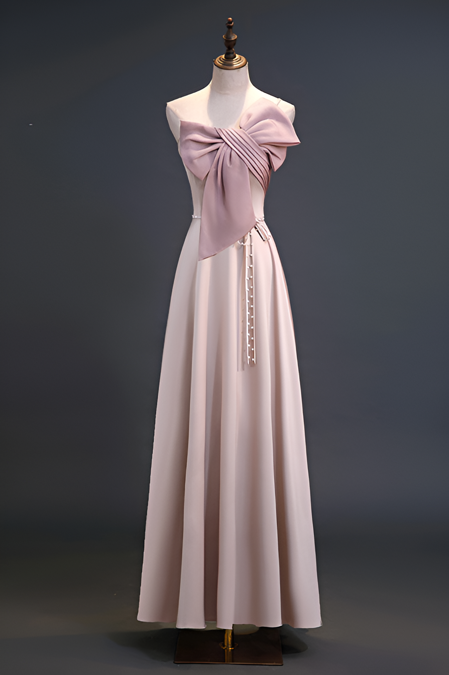 acelimosf™-Bridesmaid dress satin pink sister dress bridesmaid group dress