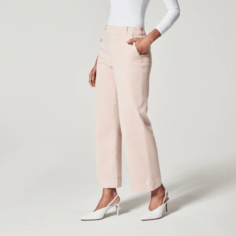 Women Stretch Twill Cropped Wide Leg Pant-(BUY 2 FREE SHIPPING)