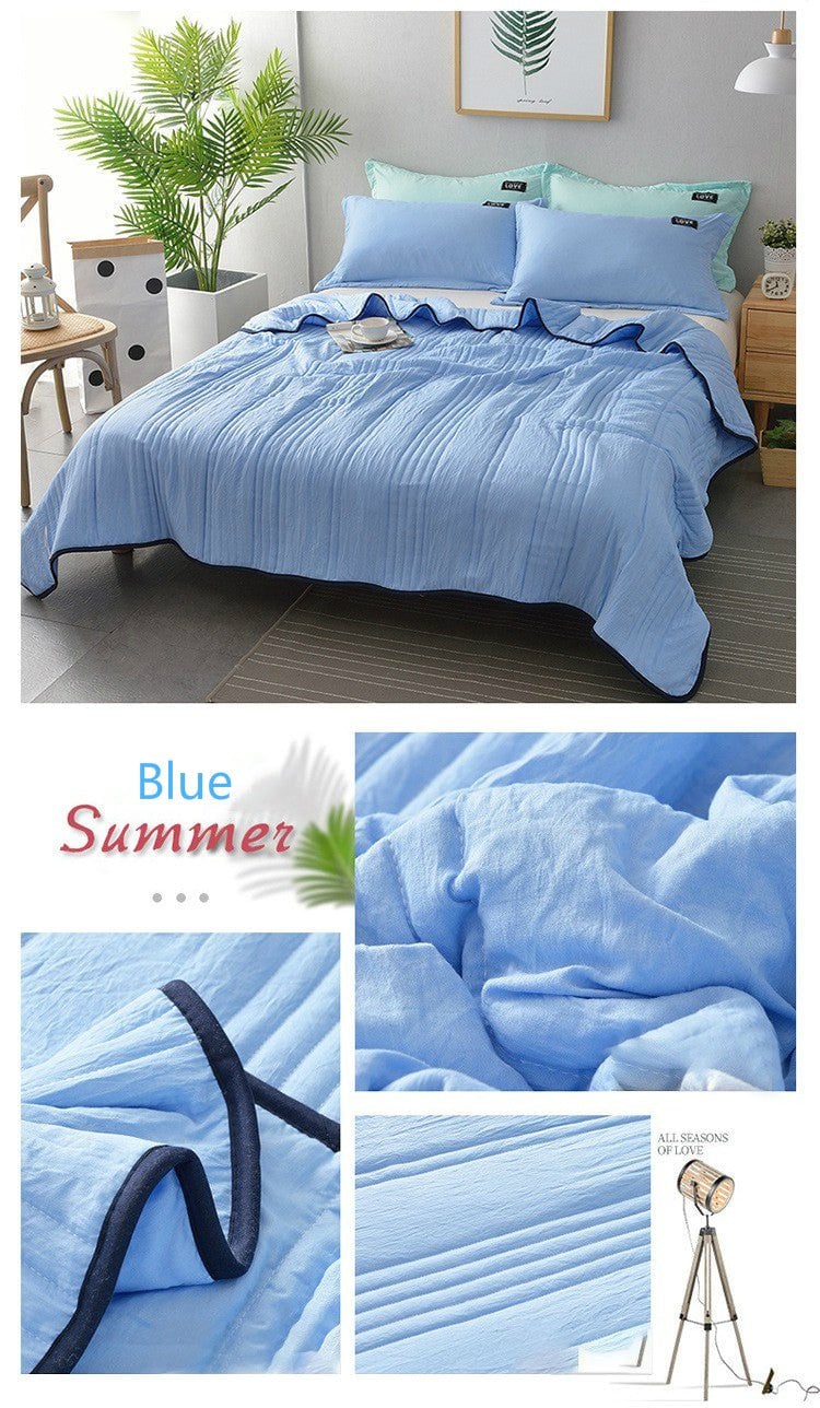 Cool Ice Silk Summer Time Air  Blanket Queen King Size