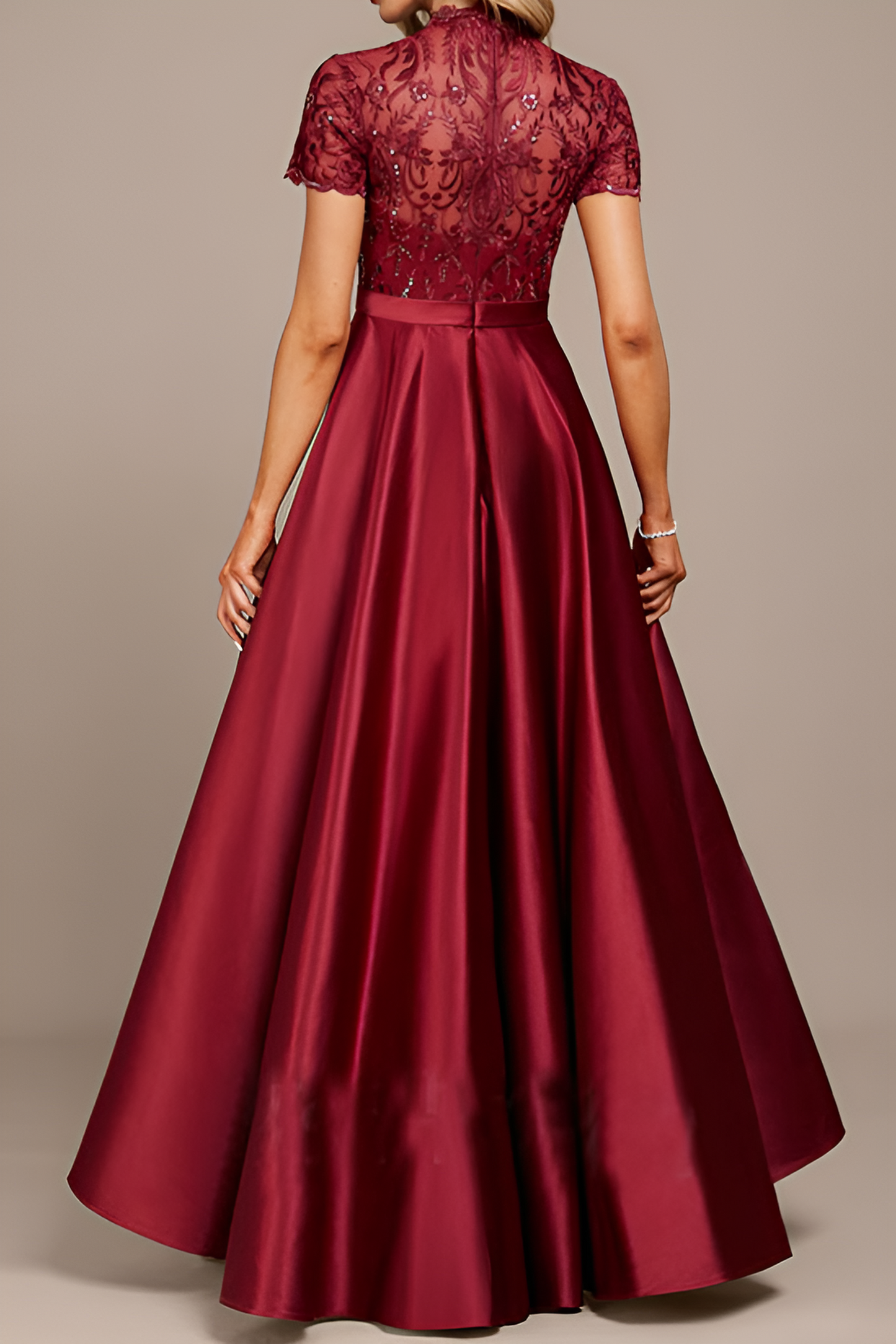 acelimosf™-Burgundy Engagement Dress Mermaid Evening Dress