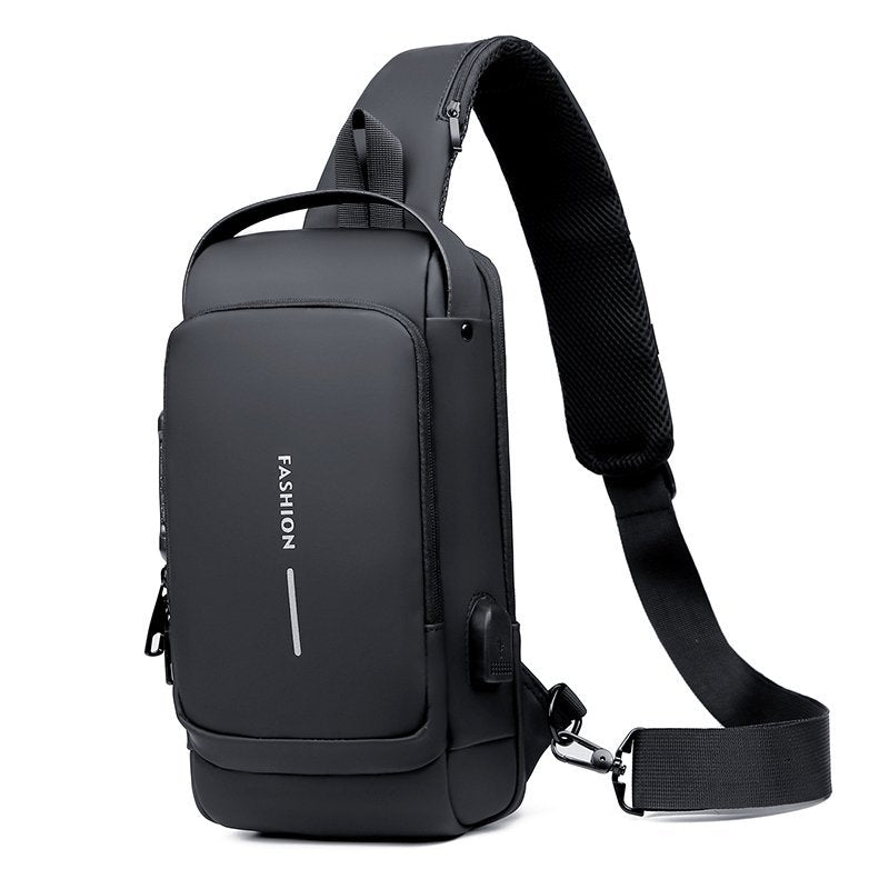Motorcycle USB charging anti-theft fashion sports and leisure multi-functional shoulder messenger bag
