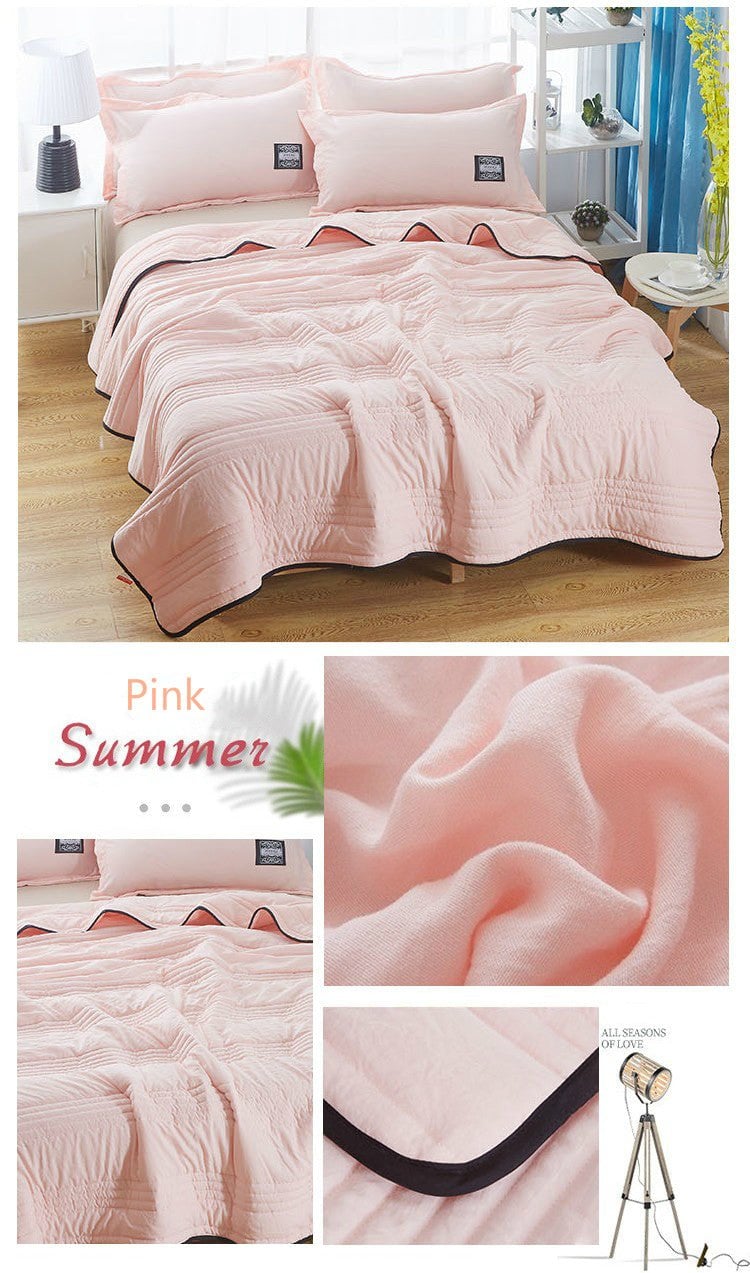 Cool Ice Silk Summer Time Air  Blanket Queen King Size