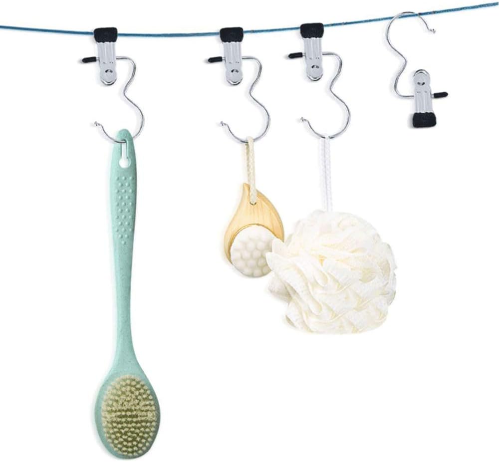 Hot Sale 49% OFF-Anti-rust Clip Space-saving Clothespin Hat Pants Storage Hanging Travel Hook