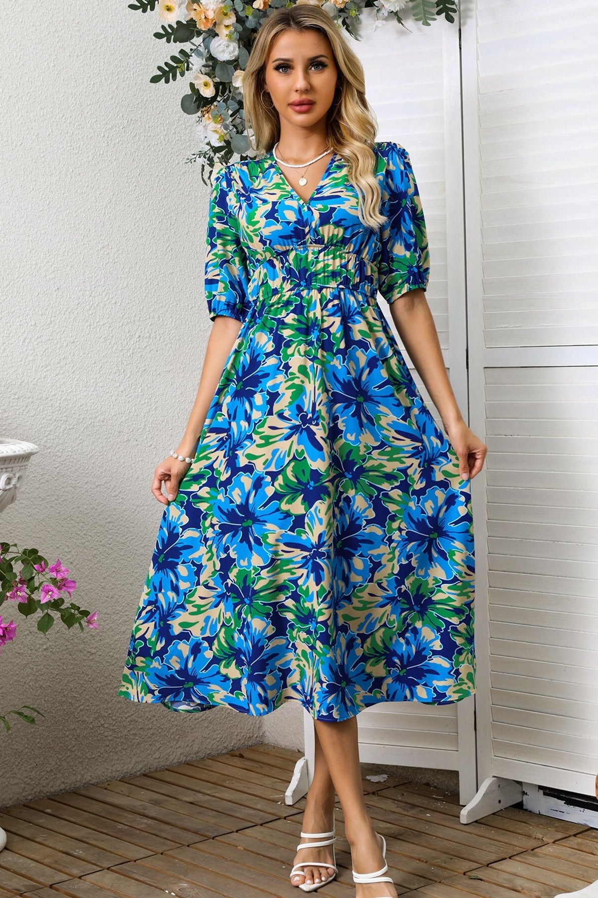 acelimosf™-Fashion printed women's dress