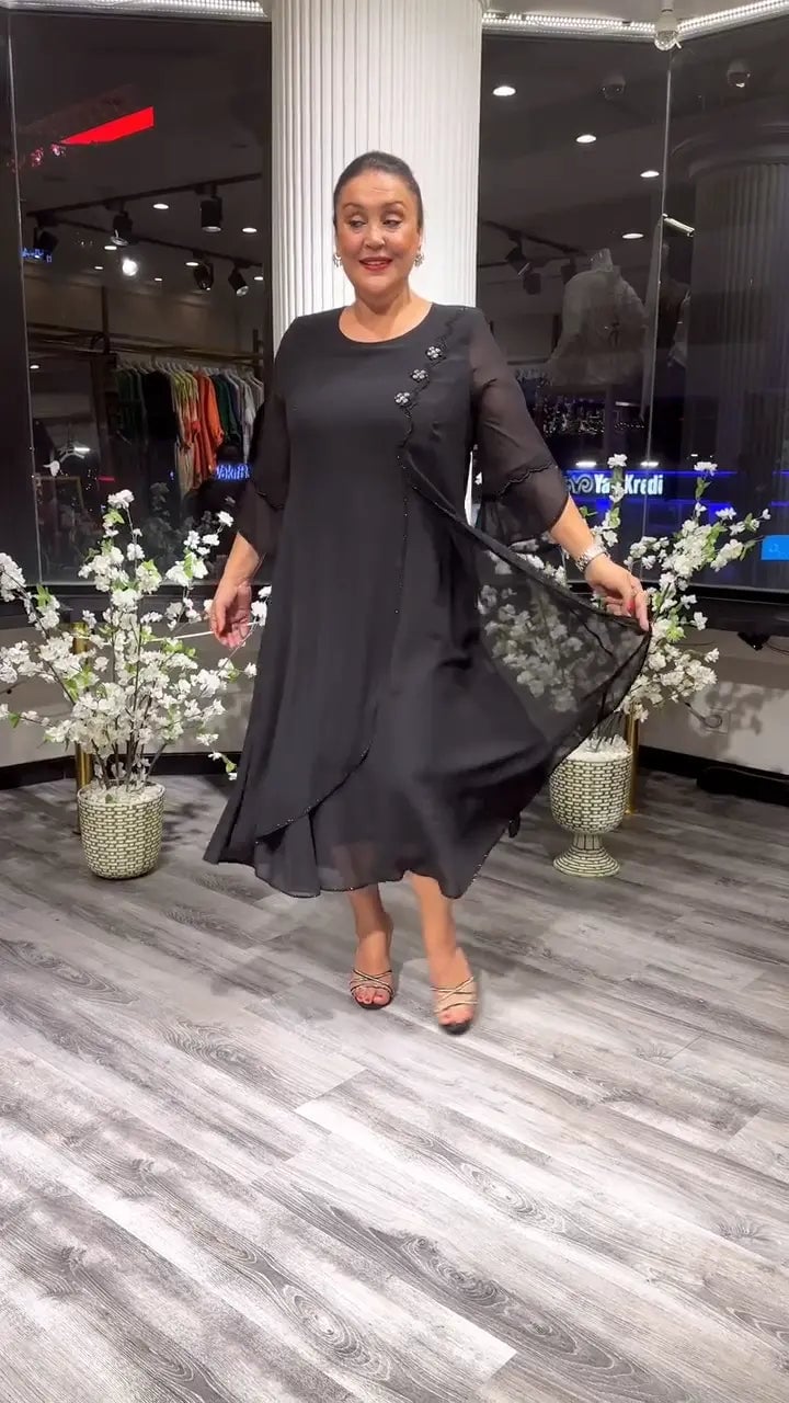 Women's Chiffon Solid Color Loose Dress - Buy Two And Get Free Shipping