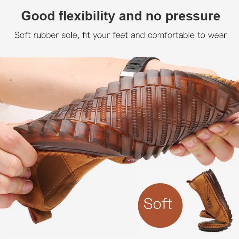 2025 spring new leather shoes non-slip business casual men's shoes