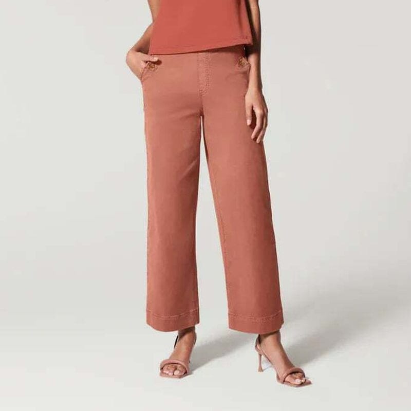 Women Stretch Twill Cropped Wide Leg Pant-(BUY 2 FREE SHIPPING)