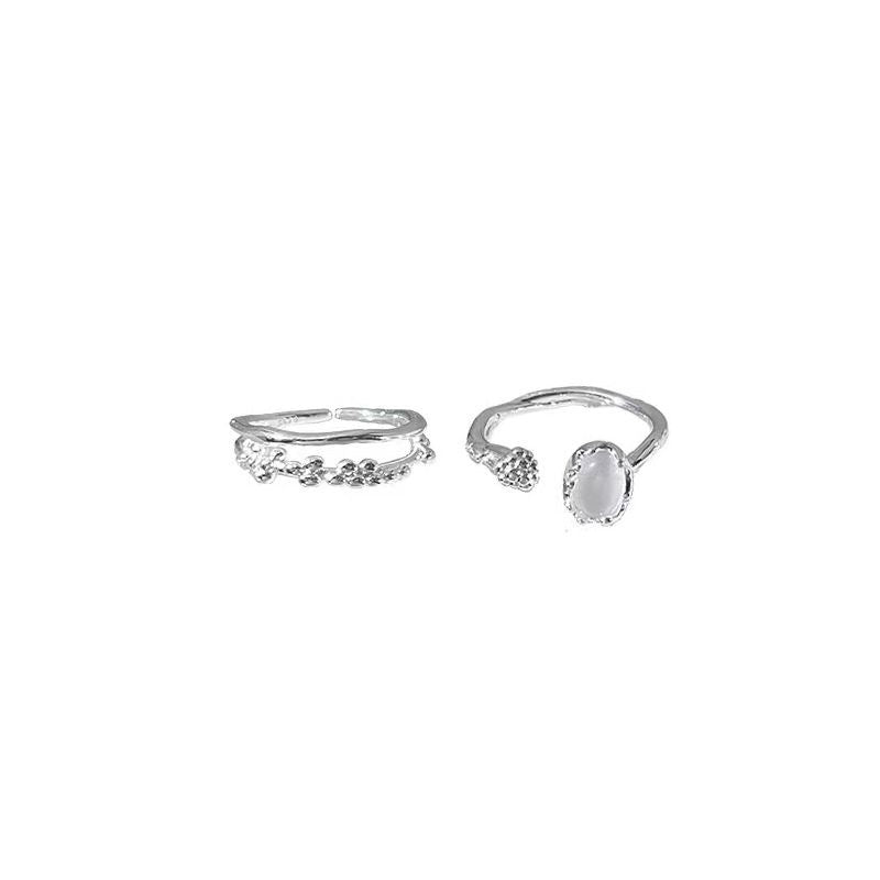 Moonstone Ring Duo