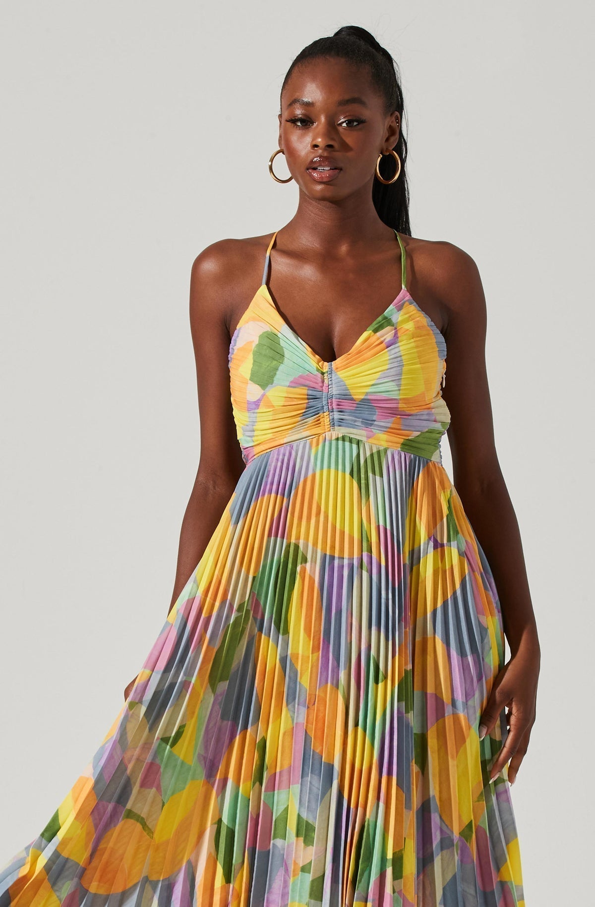 acelimosf™-Casual Pleated Print Dress