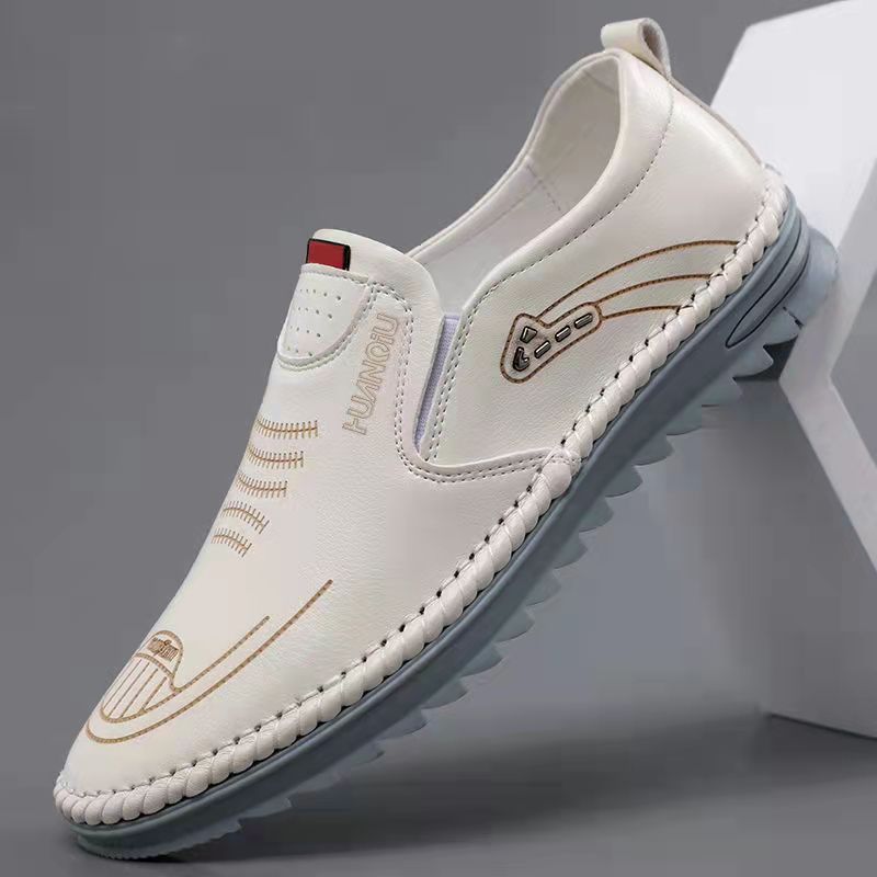 2025 spring new leather shoes non-slip business casual men's shoes