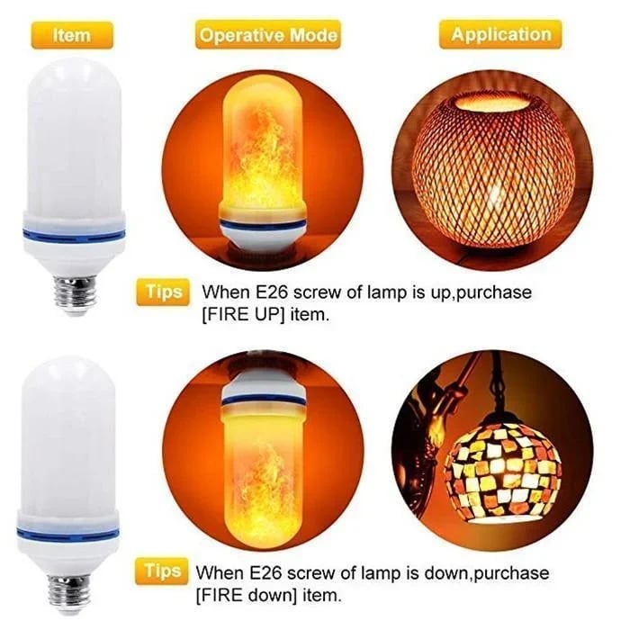 Special price $8.5 - LED Flame Effect Bulb-With Gravity Sensing Effect