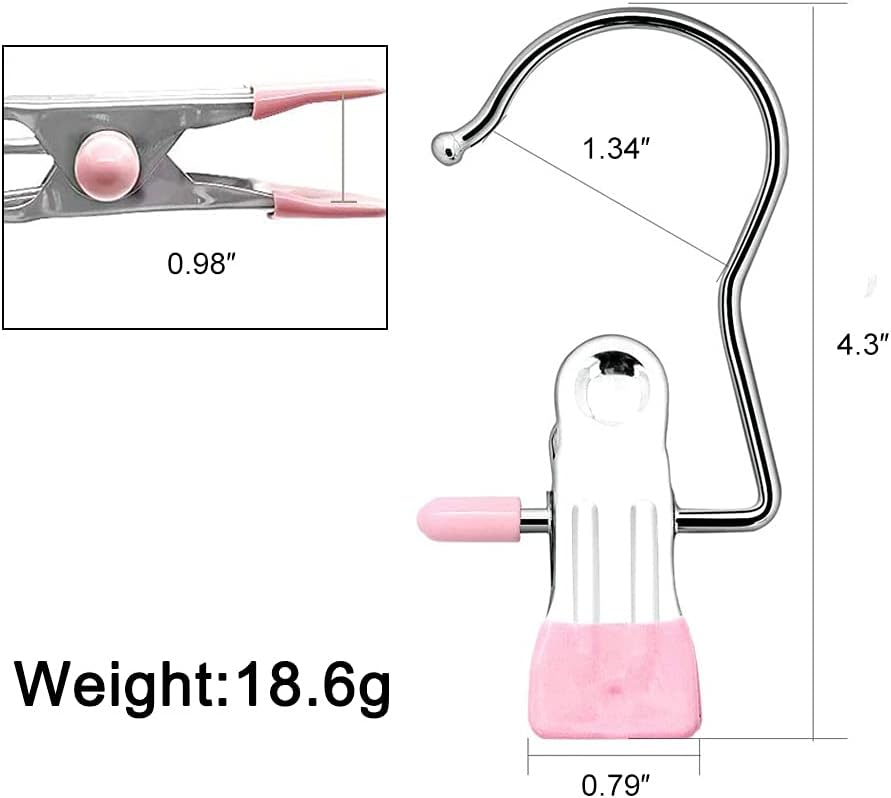 Hot Sale 49% OFF-Anti-rust Clip Space-saving Clothespin Hat Pants Storage Hanging Travel Hook