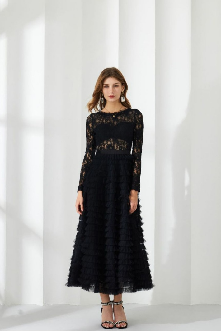 acelimosf™-Hollow lace dress