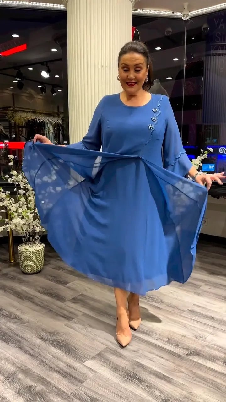 Women's Chiffon Solid Color Loose Dress - Buy Two And Get Free Shipping