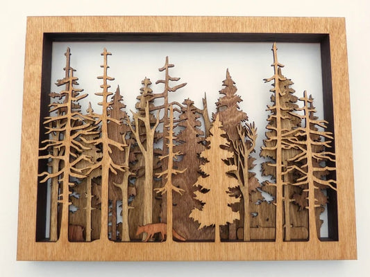 SALE 75% OFF-Forest Wildlife -  Handcrafted Art