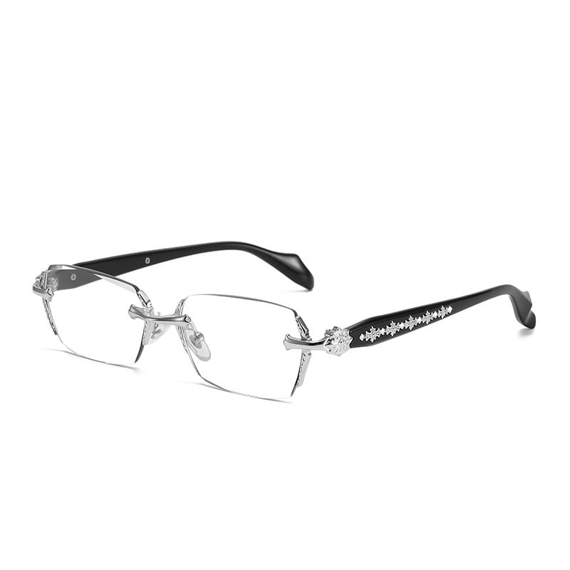 Anti-Blue Light Presbyopia Glasses Hd Rimless Glasses