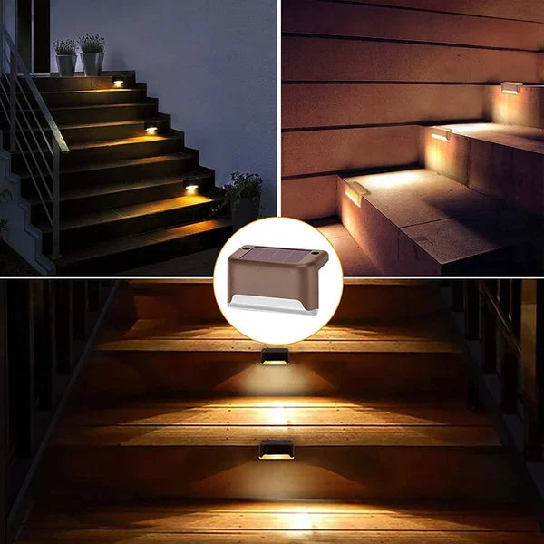 LED Solar Lamp Path Staircase Outdoor Waterproof Wall Light-BUY MORE SAVE MORE