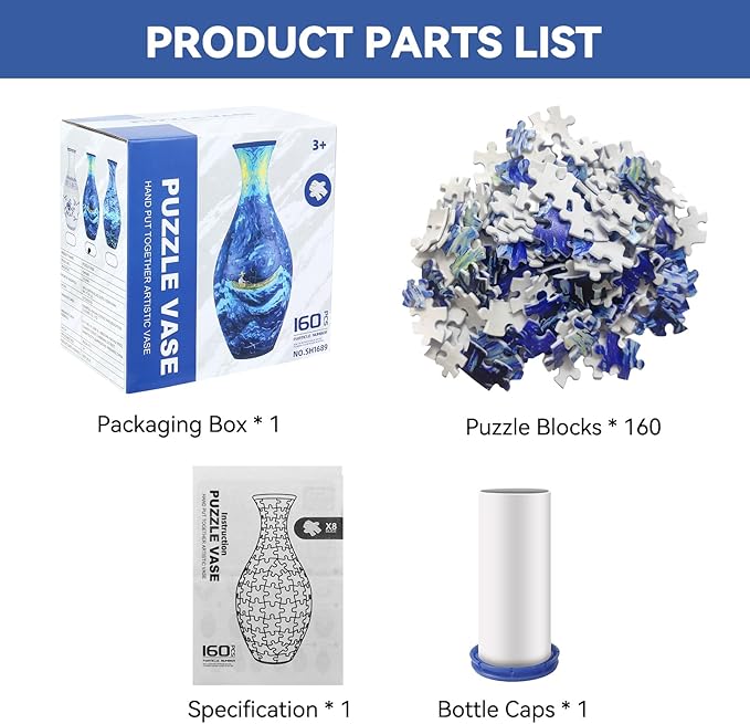 💐3d Jigsaw Puzzle Vase