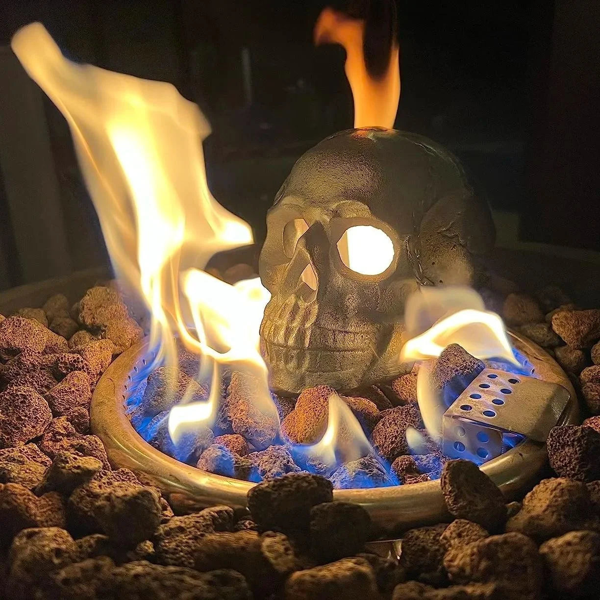 Ceramic Fireproof Fire Pit Skull