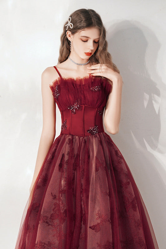 acelimosf™-Red banquet temperament long dress