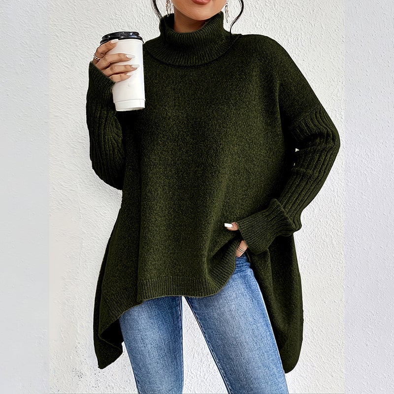 Women’s Fashion Solid Color Turtleneck Sweater👗