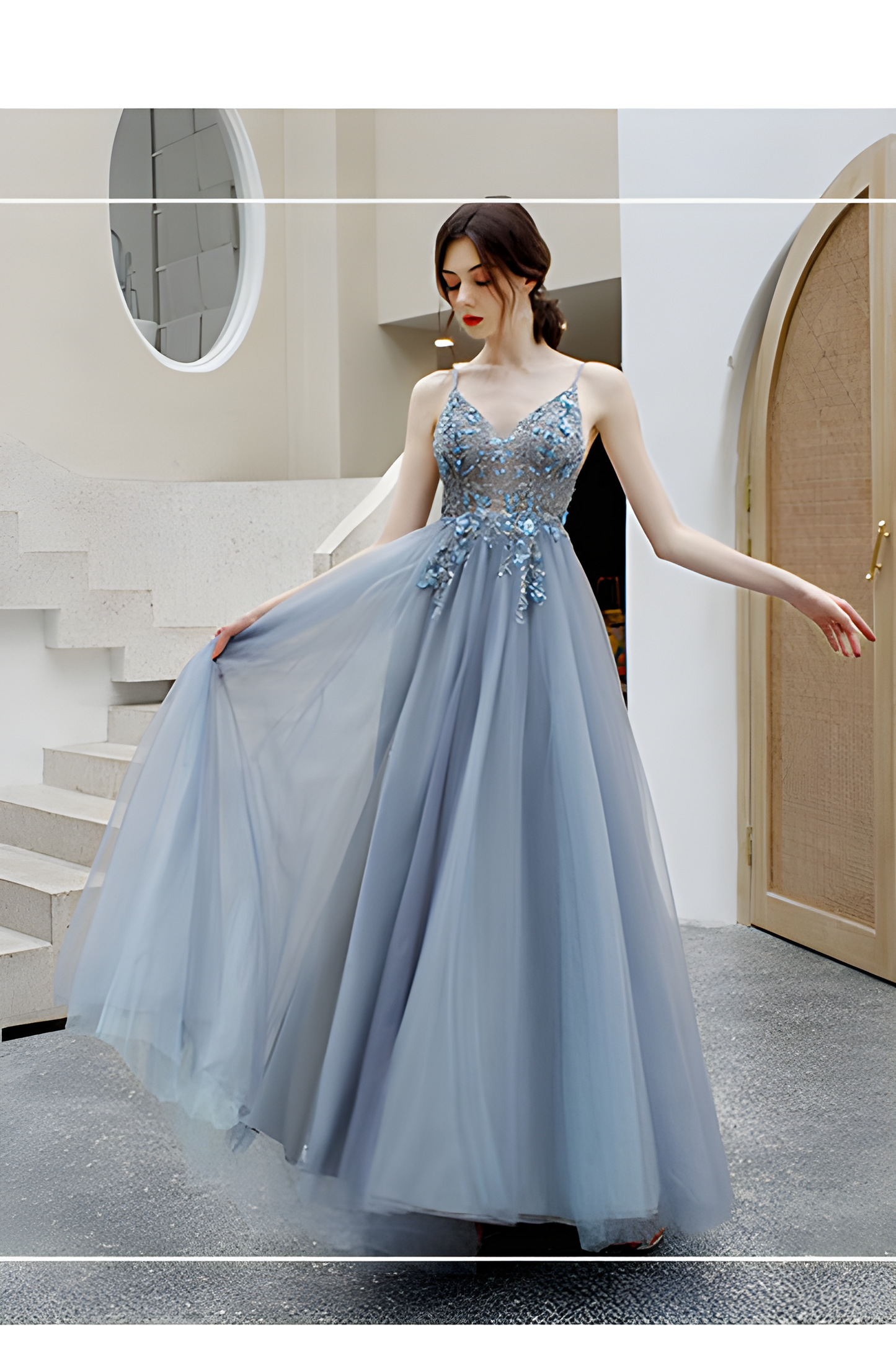 acelimosf™-Forest style small fresh dreamy temperament evening dress