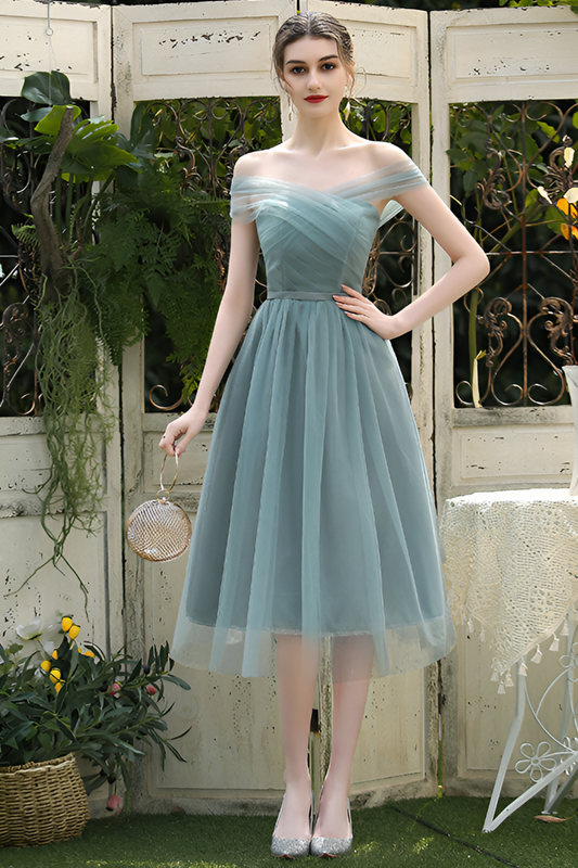 acelimosf™-Elegant Mesh Bridesmaid Dress