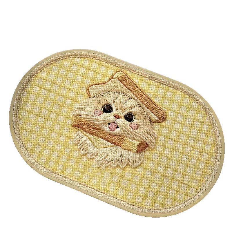 Absorbent Woven Bath Mat with Non-Slip Bottom🐶🐱
