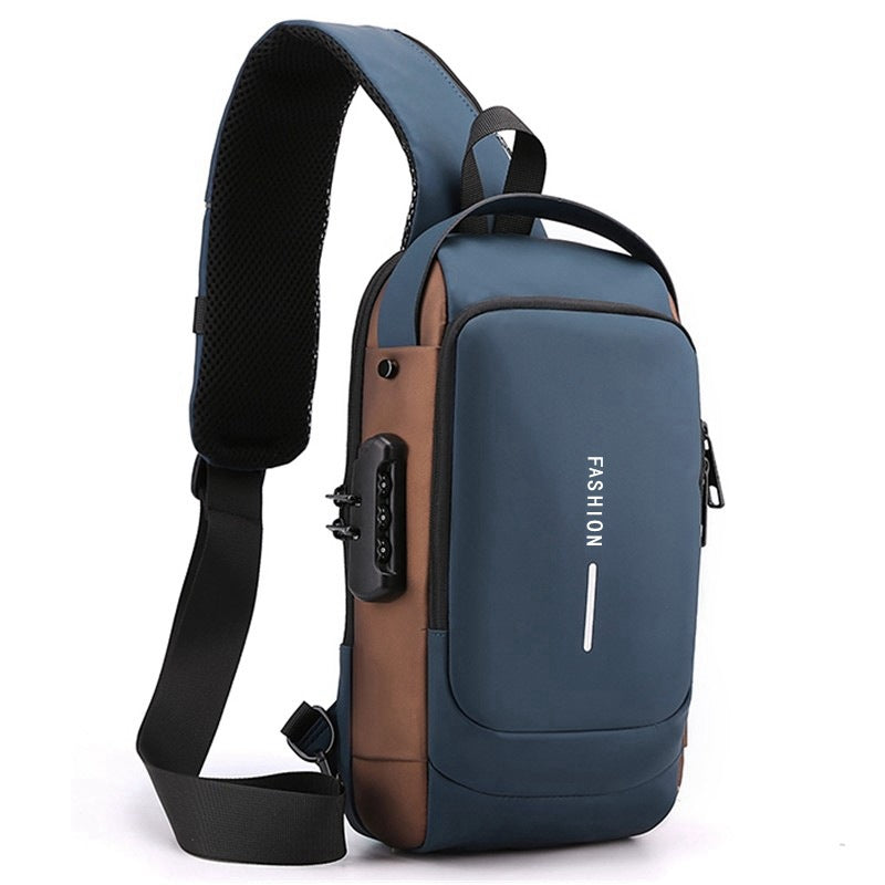Motorcycle USB charging anti-theft fashion sports and leisure multi-functional shoulder messenger bag