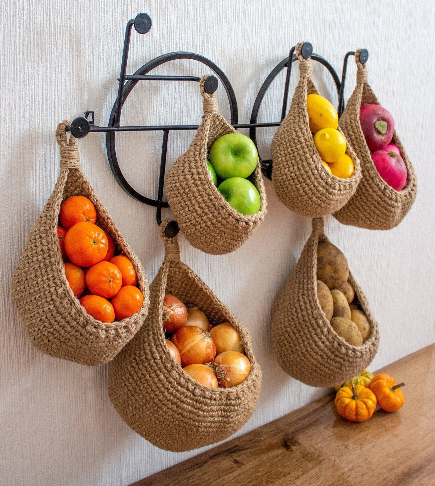 Hanging Wall Vegetable Fruit Baskets