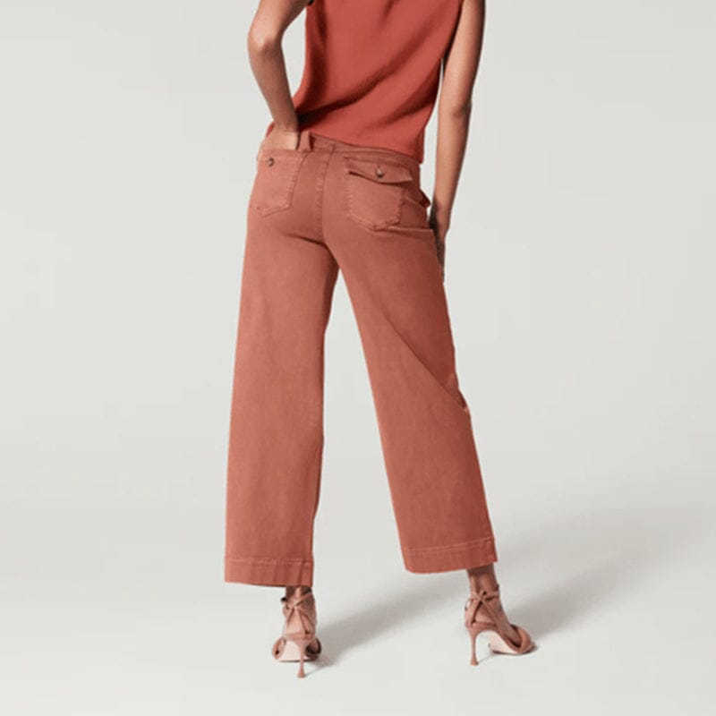Women Stretch Twill Cropped Wide Leg Pant-(BUY 2 FREE SHIPPING)